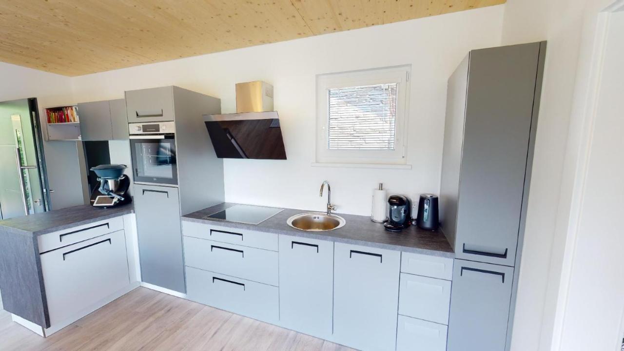 Modernes Ferienhaus Mit Panoramablick Rosegg Exterior foto